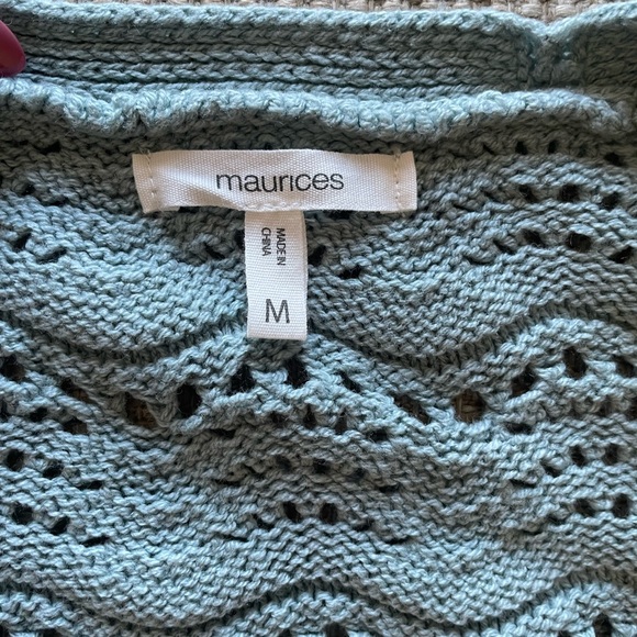 Maurice’s Women's Open Knit Sweater - Light Blue - Picture 3 of 5